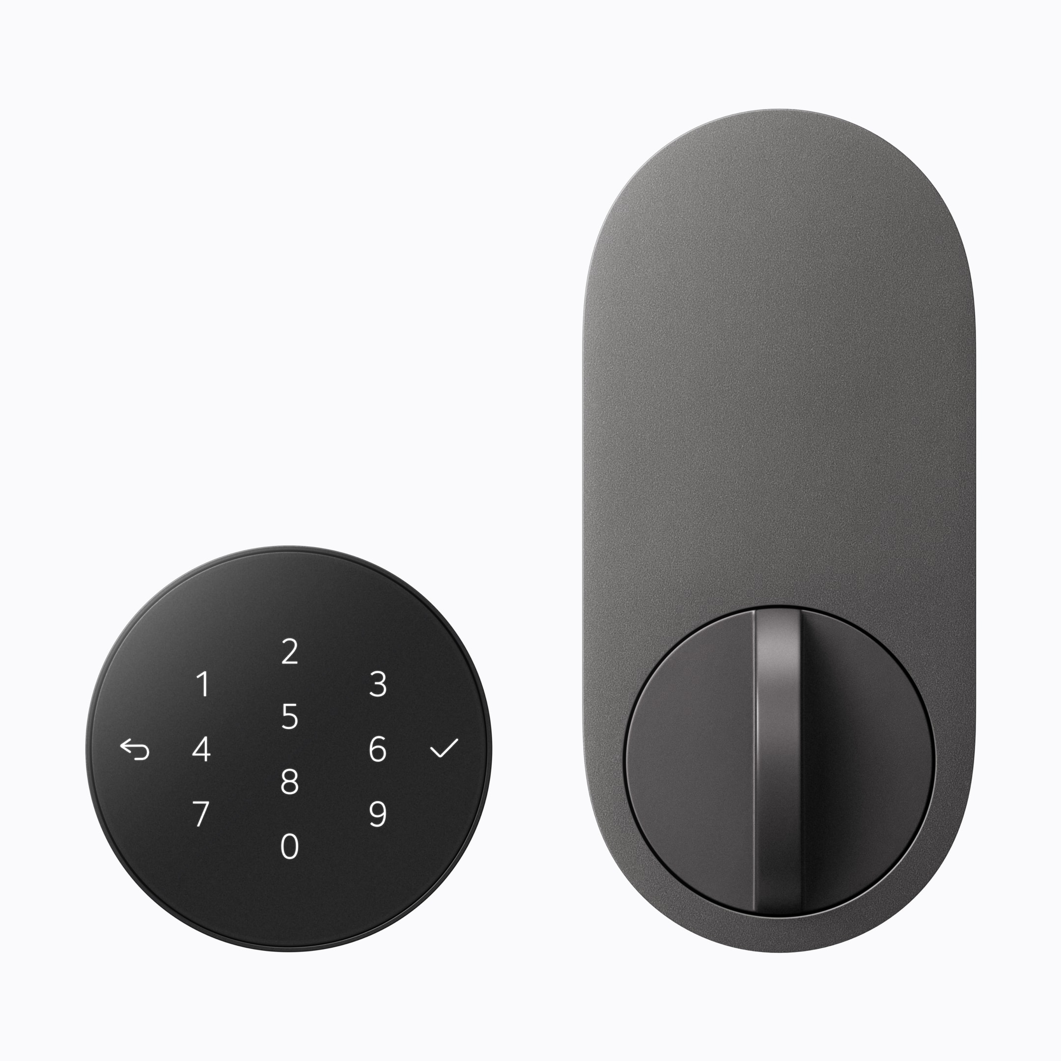 Apple Home Collection smart deadbolt lock in graphite.