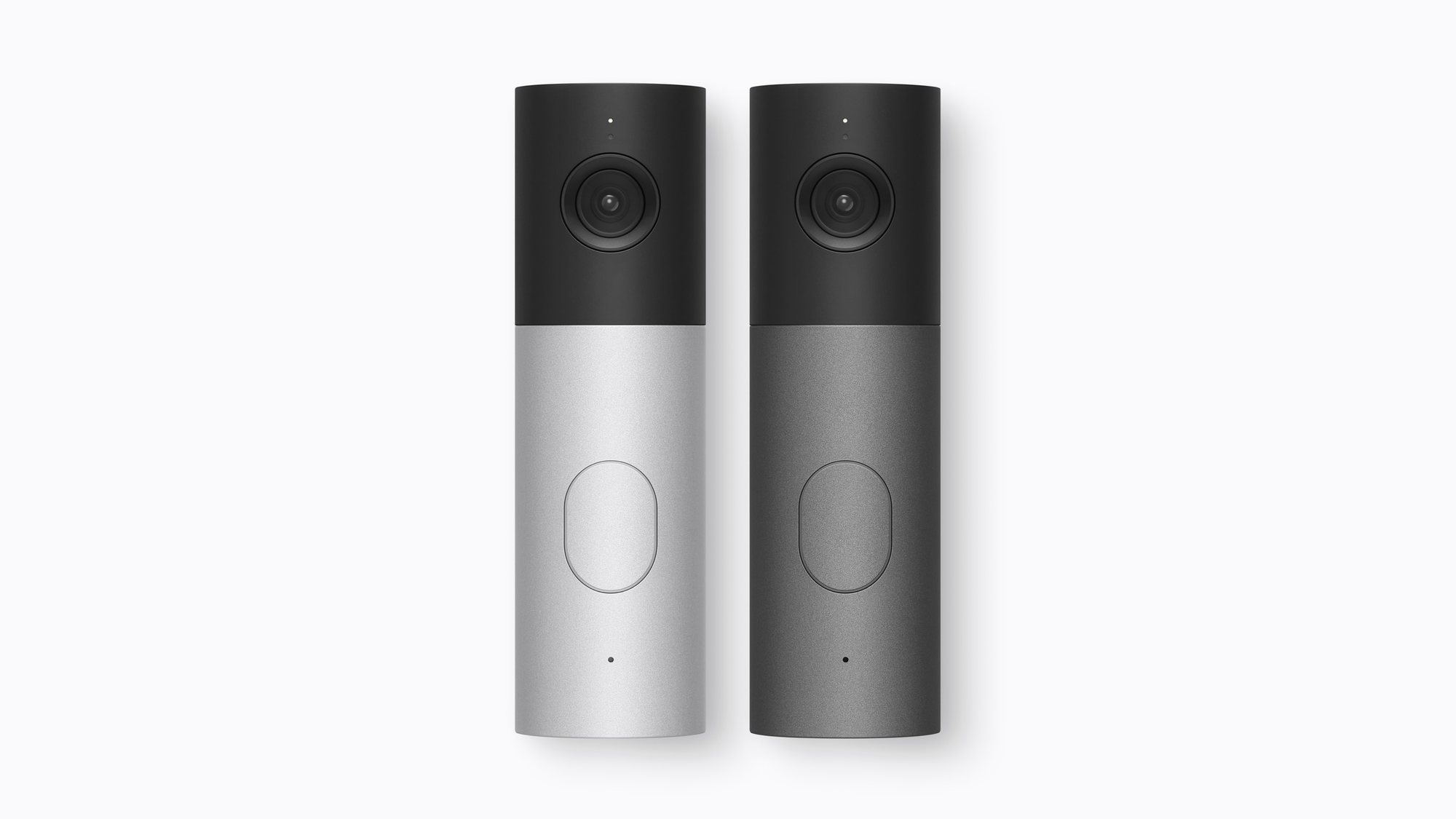 Two LG Video Doorbell Wired units side by side, one silver and one graphite